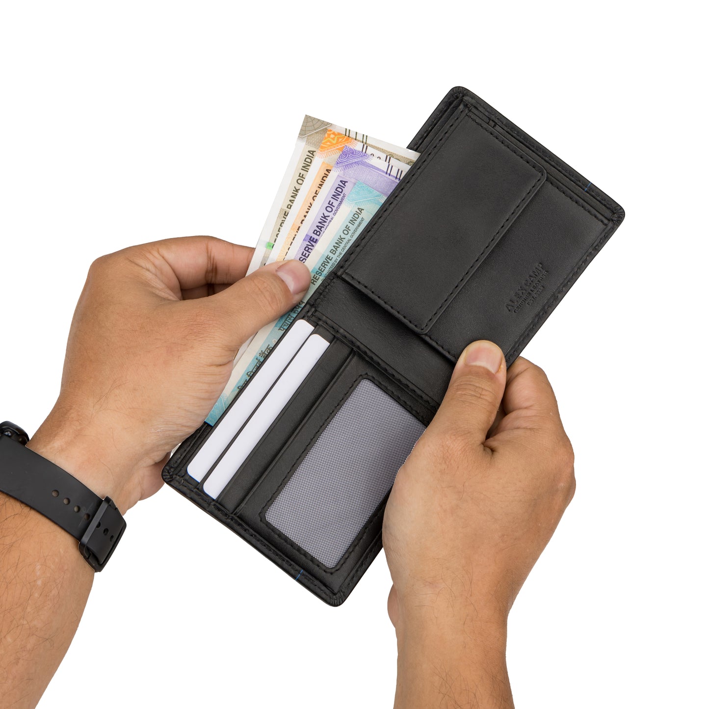 SLIM BILFOLD BRAND LOGO WALLET