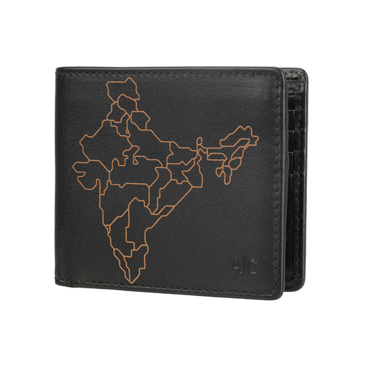 SLIM BILFOLD INDIA MAP PRINT