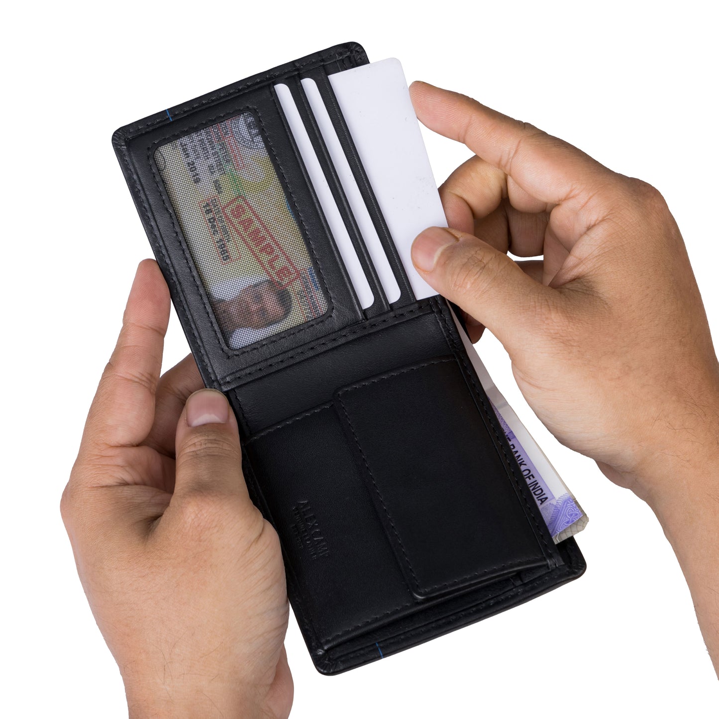 SLIM BILFOLD BRAND LOGO WALLET